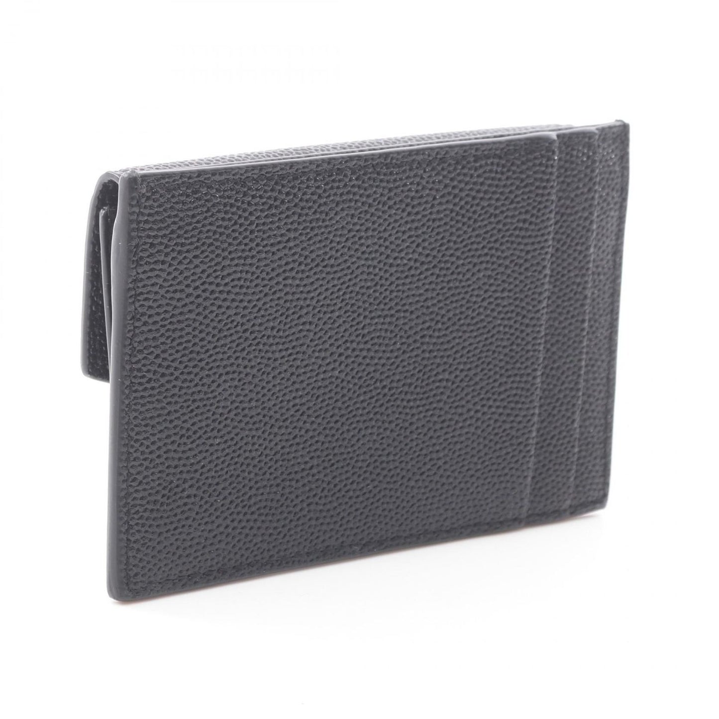 Saint Laurent Paris Card Case Cassandra Black Leather — view 2