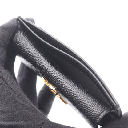 Saint Laurent Paris Card Case Cassandra Black Leather — view 4