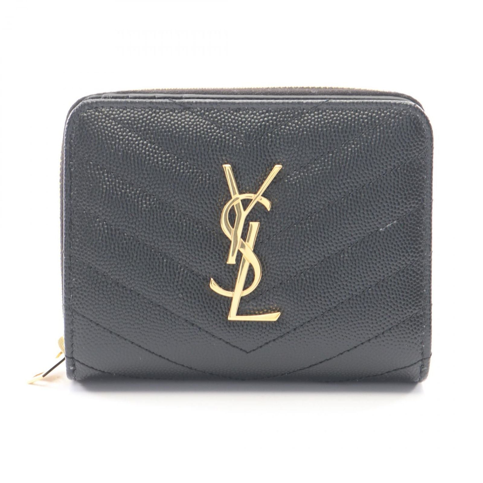Saint Laurent Paris Bifold Wallet Monogram Black Leather