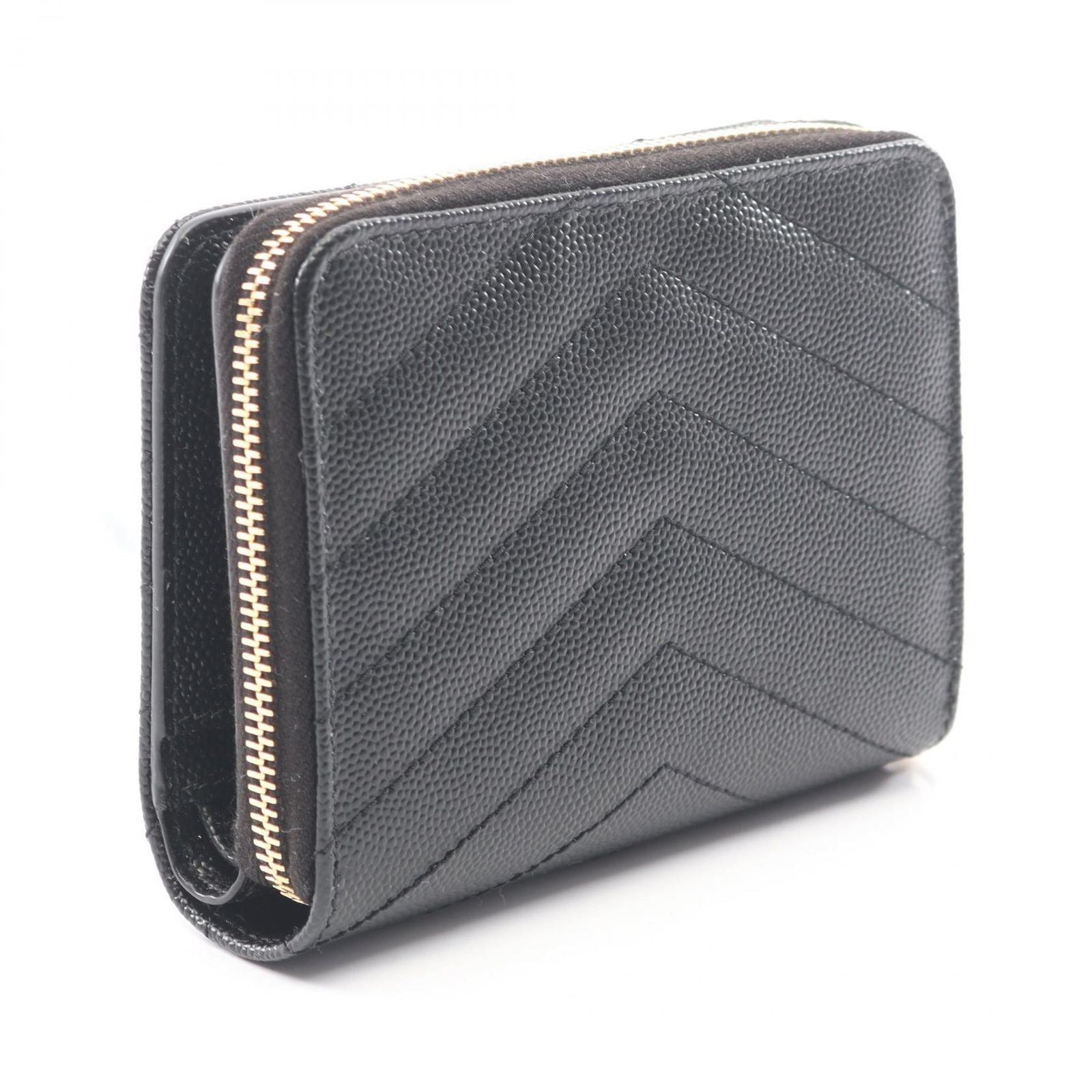 Saint Laurent Paris Bifold Wallet Monogram Black Leather — view 2