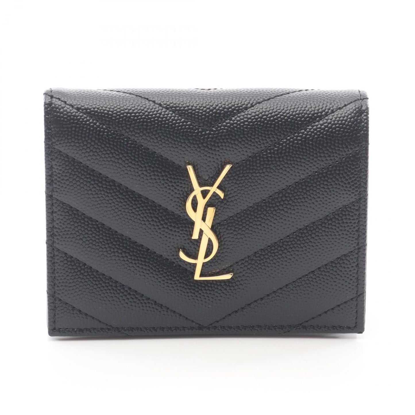 Saint Laurent Paris Bifold Wallet Monogram Black Leather