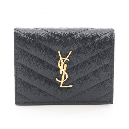 Saint Laurent Paris Bifold Wallet Monogram Black Leather