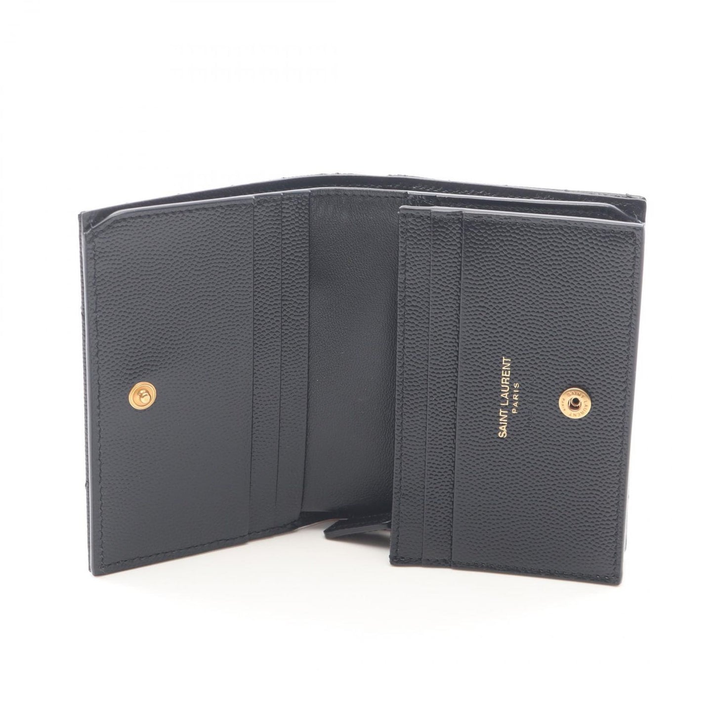 Saint Laurent Paris Bifold Wallet Monogram Black Leather — view 3