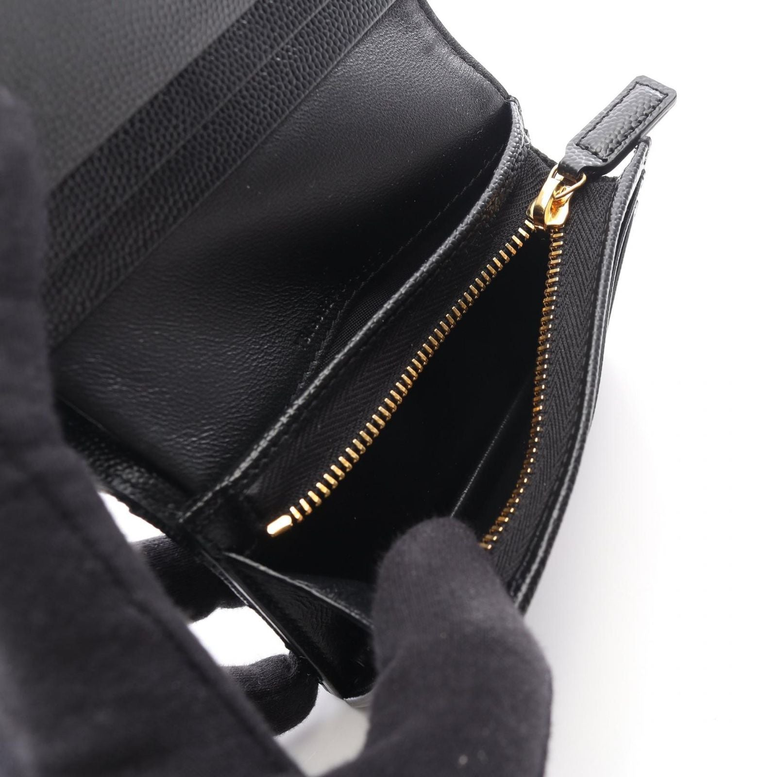 Saint Laurent Paris Bifold Wallet Monogram Black Leather — view 4