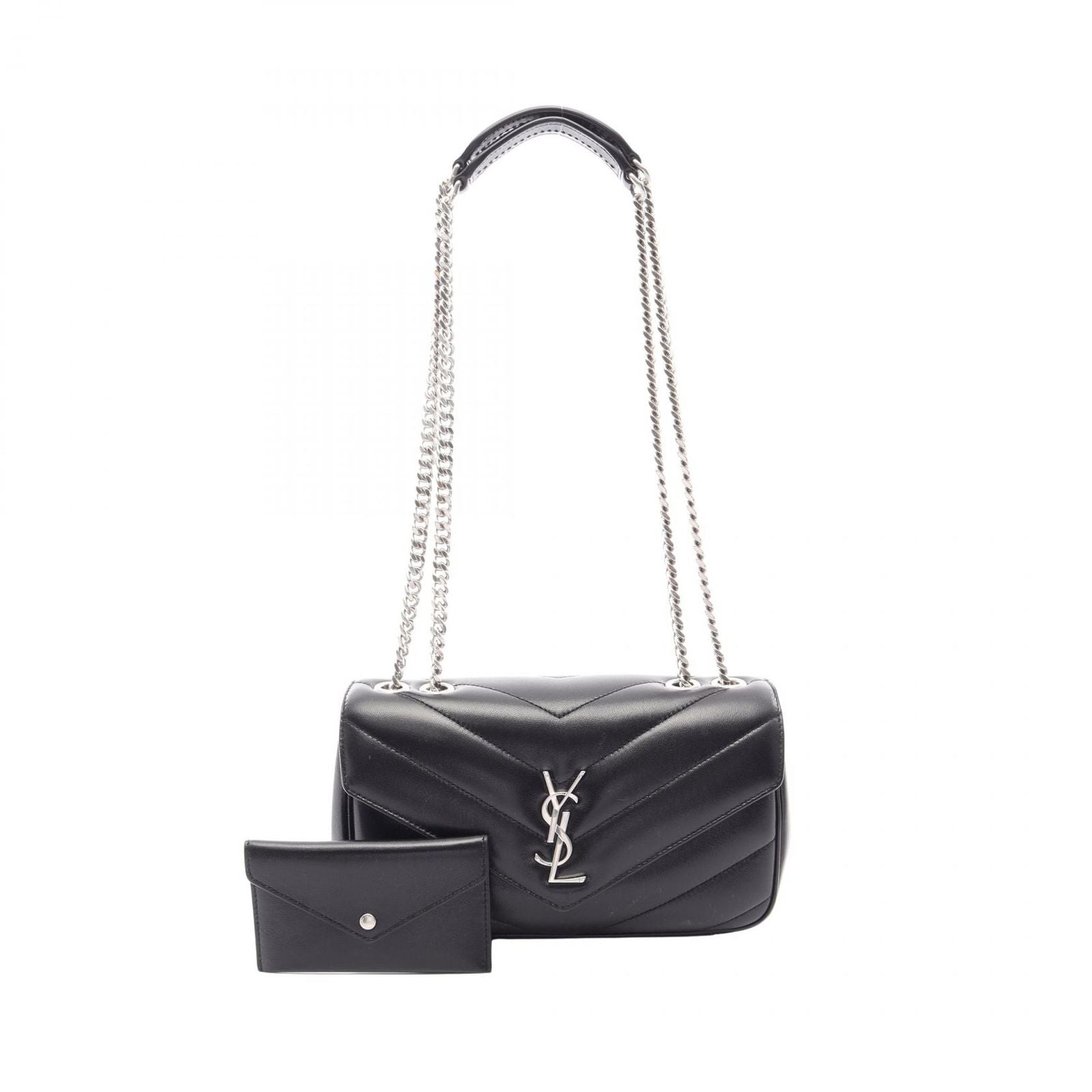 Saint Laurent Paris Shoulder Bag Loulou Small Black Leather