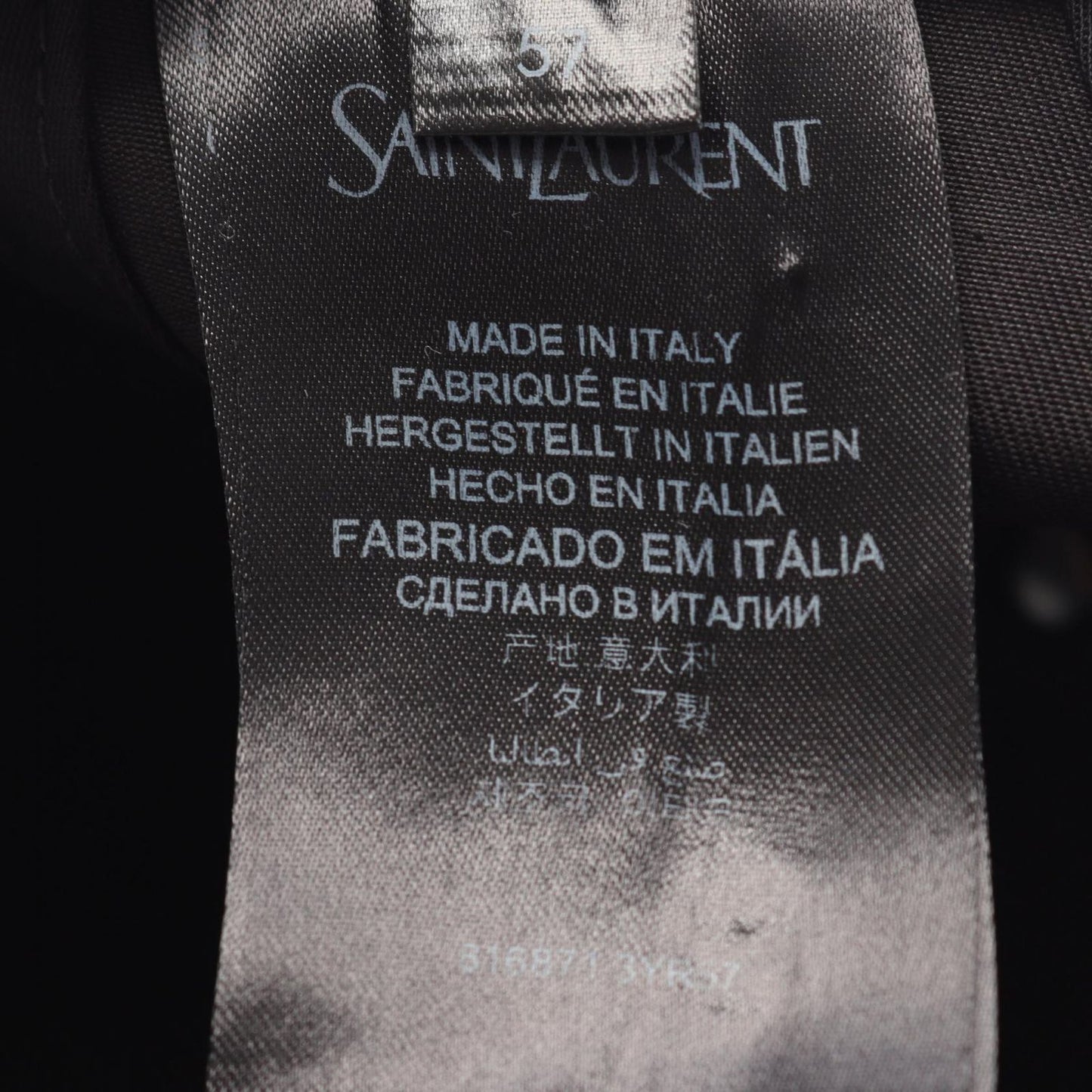 Saint Laurent Paris Cap Varsity Black Cap — view 5