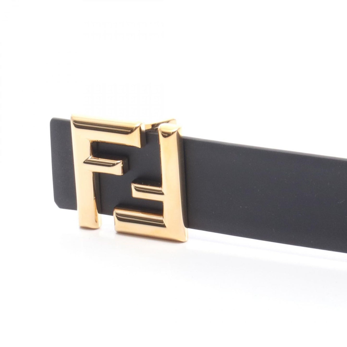 Fendi Belt Round FF Reversible Black Leather — view 2