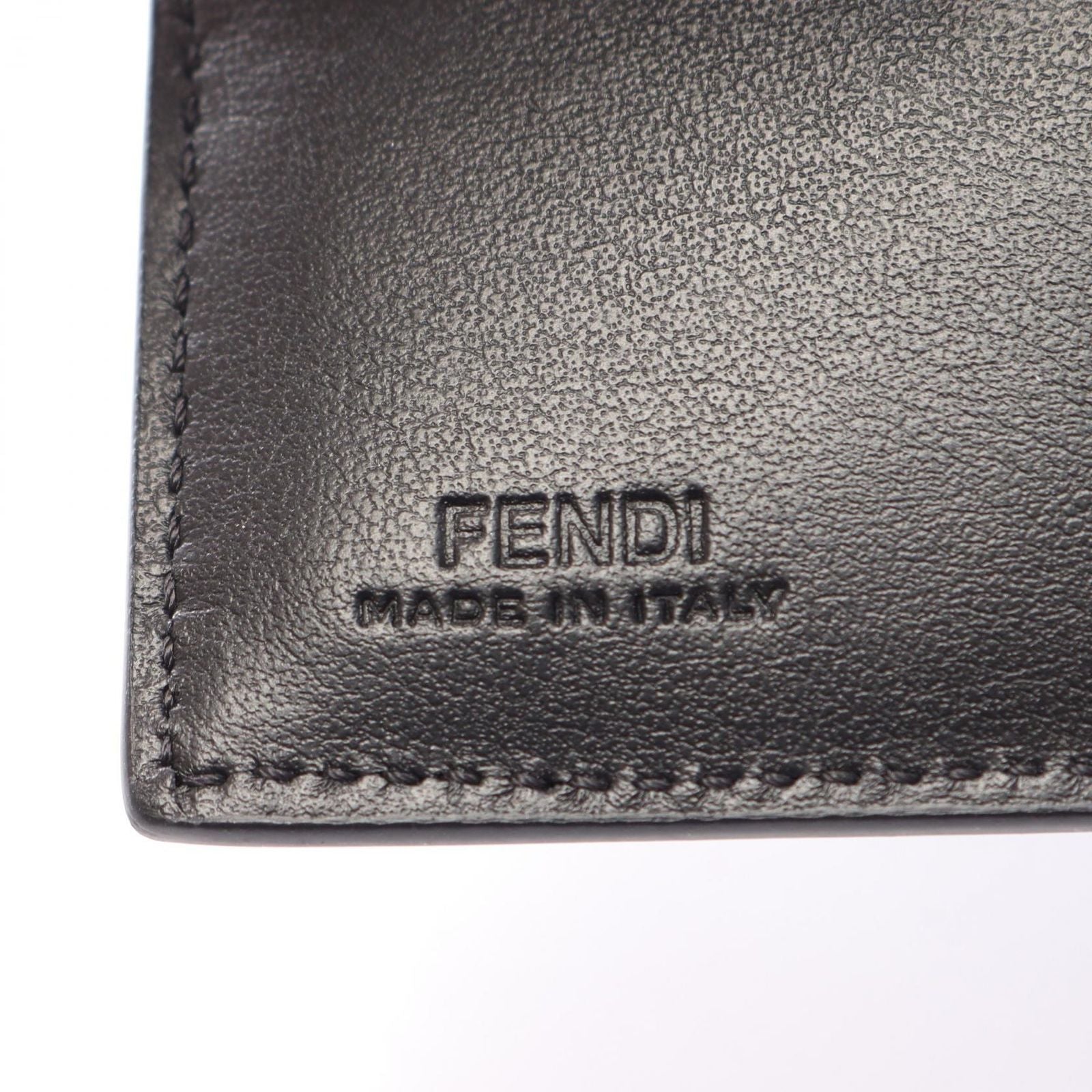 Fendi Bifold Wallet Squared FF Black Leather — view 5