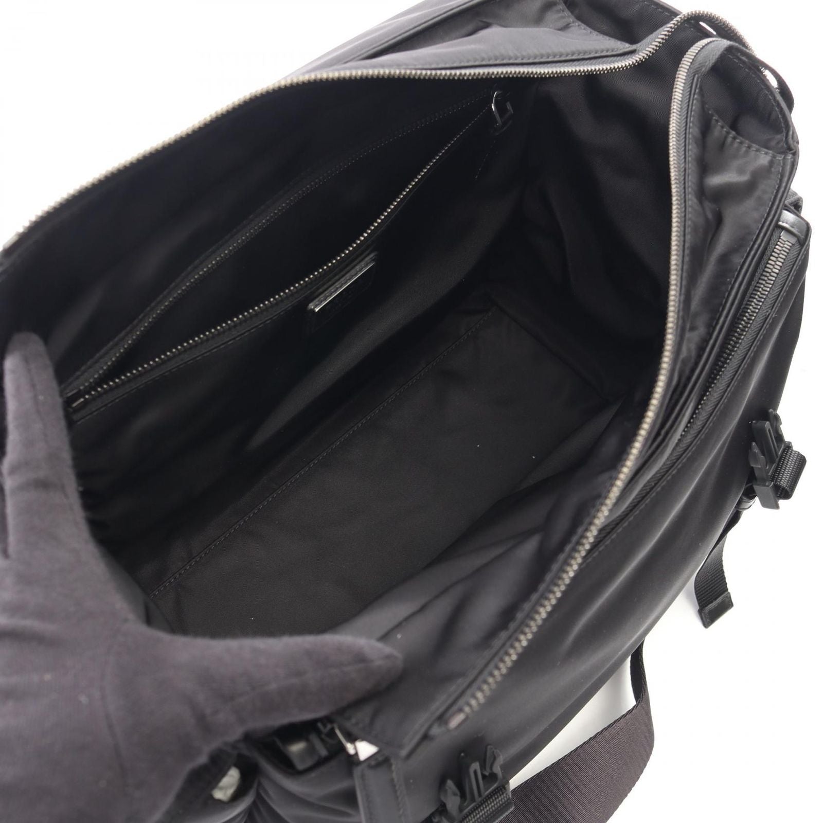 Prada Shoulder Bag Explora Re-Nylon 2-Way Black Nylon — view 3