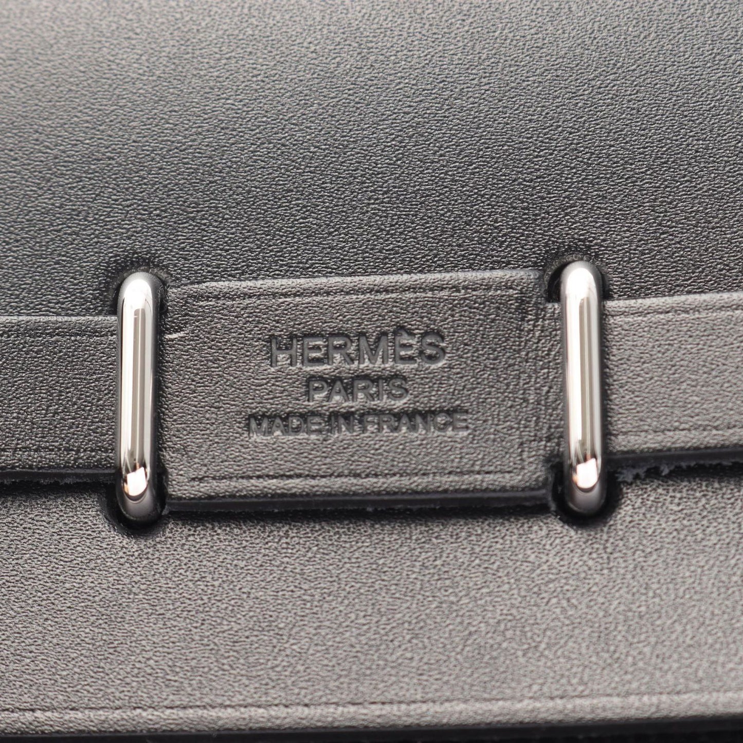 Hermes Shoulder Bag Herbag Zip Mini Black Canvas Leather — view 4