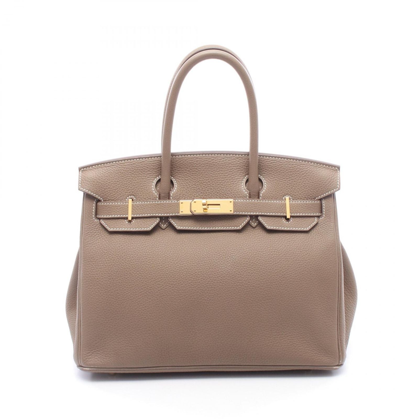 Hermes Handbag Birkin 30 Etoupe Leather