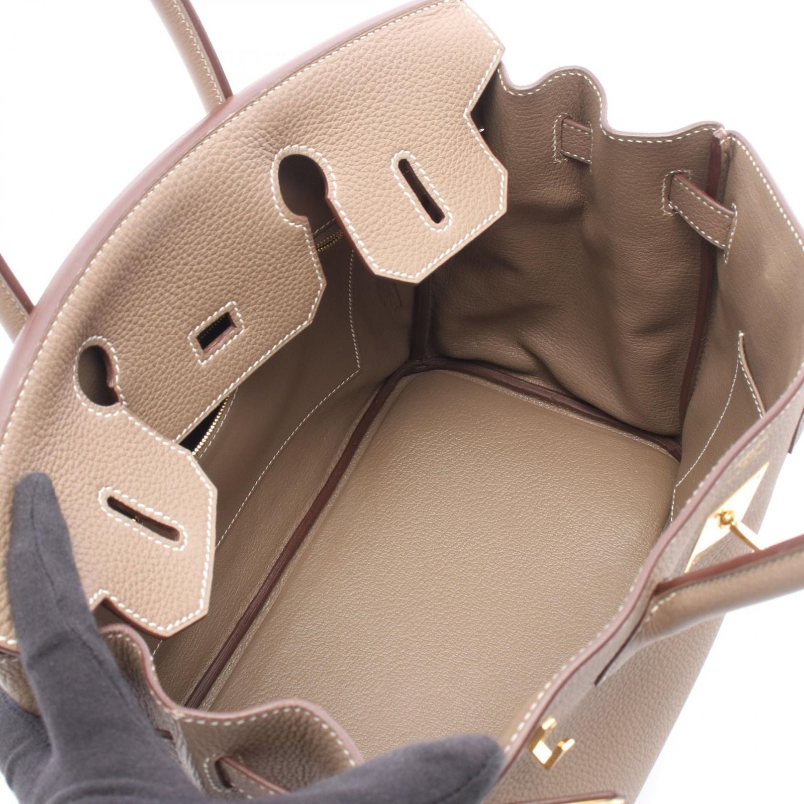Hermes Handbag Birkin 30 Etoupe Leather — view 3