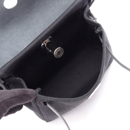 Hermes Shoulder Bag Herbag Zip Mini Black Canvas Leather — view 3
