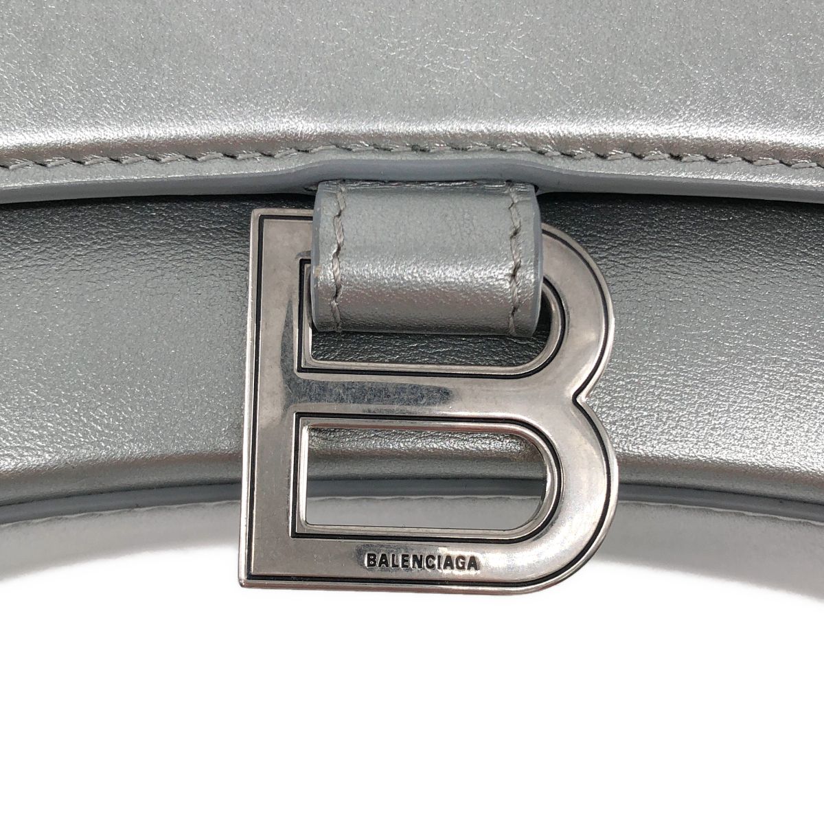 Balenciaga Hourglass 2-Way Small Shoulder Bag Silver — view 8
