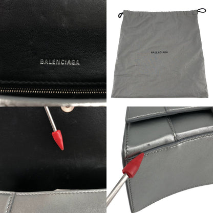 Balenciaga Hourglass 2-Way Small Shoulder Bag Silver — view 9
