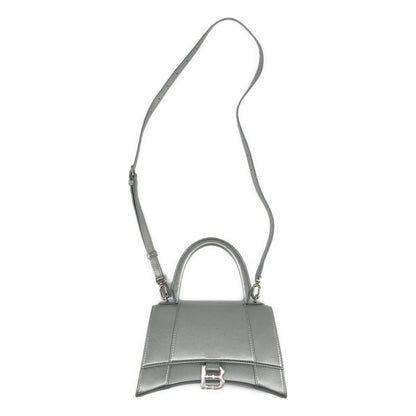Balenciaga Hourglass 2-Way Small Shoulder Bag Silver — view 3