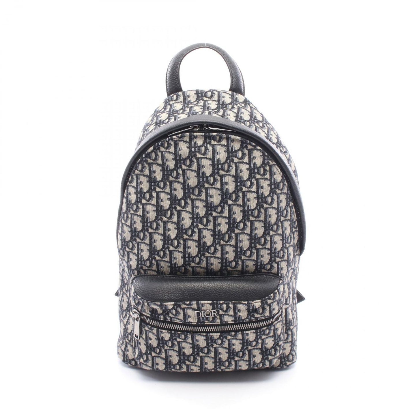 Dior Backpack Rider Auction Kids Navy Canvas Leather Small