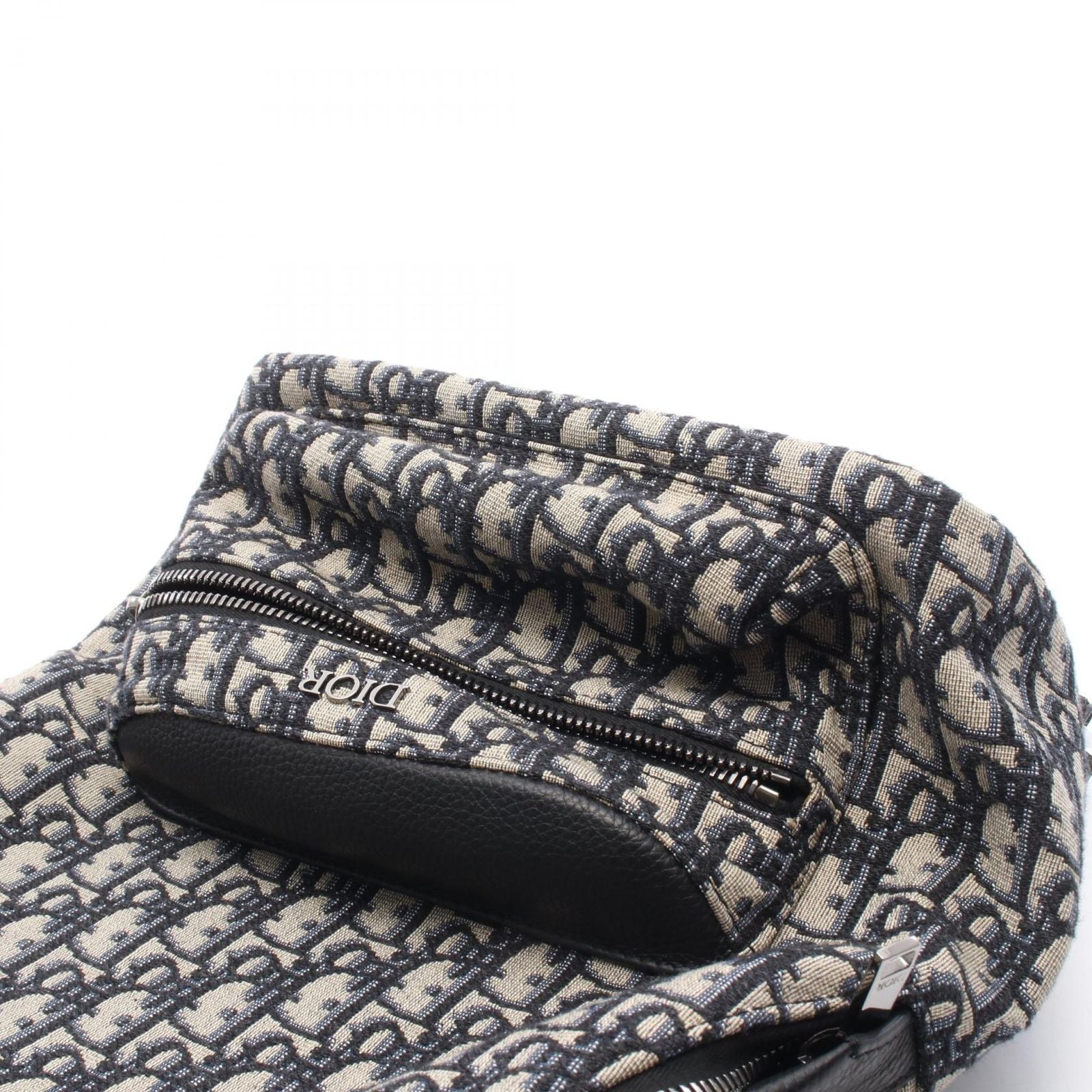 Dior Backpack Rider Auction Kids Navy Canvas Leather Small — view 6