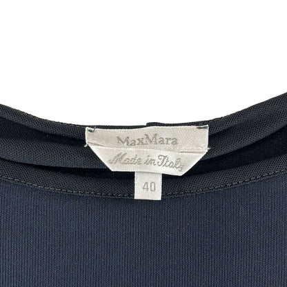 Max Mara Jersey Sleeveless Flare Dress 40 Navy — view 5