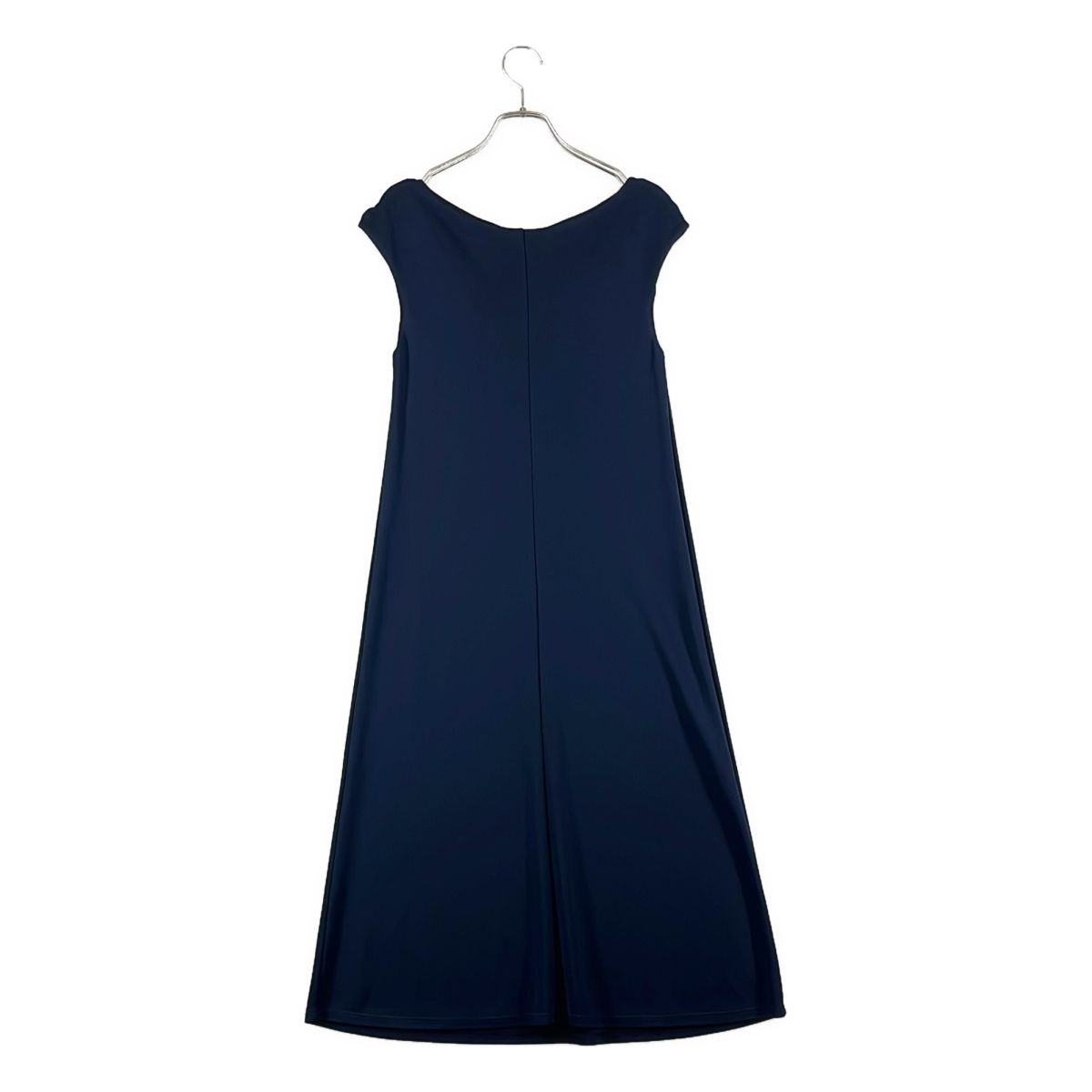 Max Mara Jersey Sleeveless Flare Dress 40 Navy — view 4