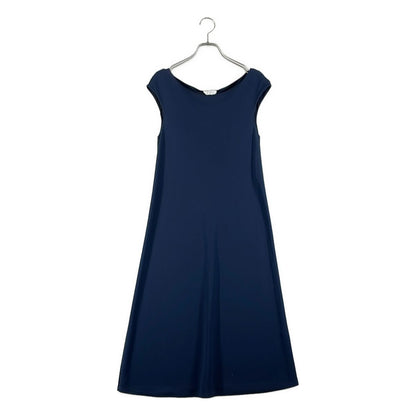 Max Mara Jersey Sleeveless Flare Dress 40 Navy