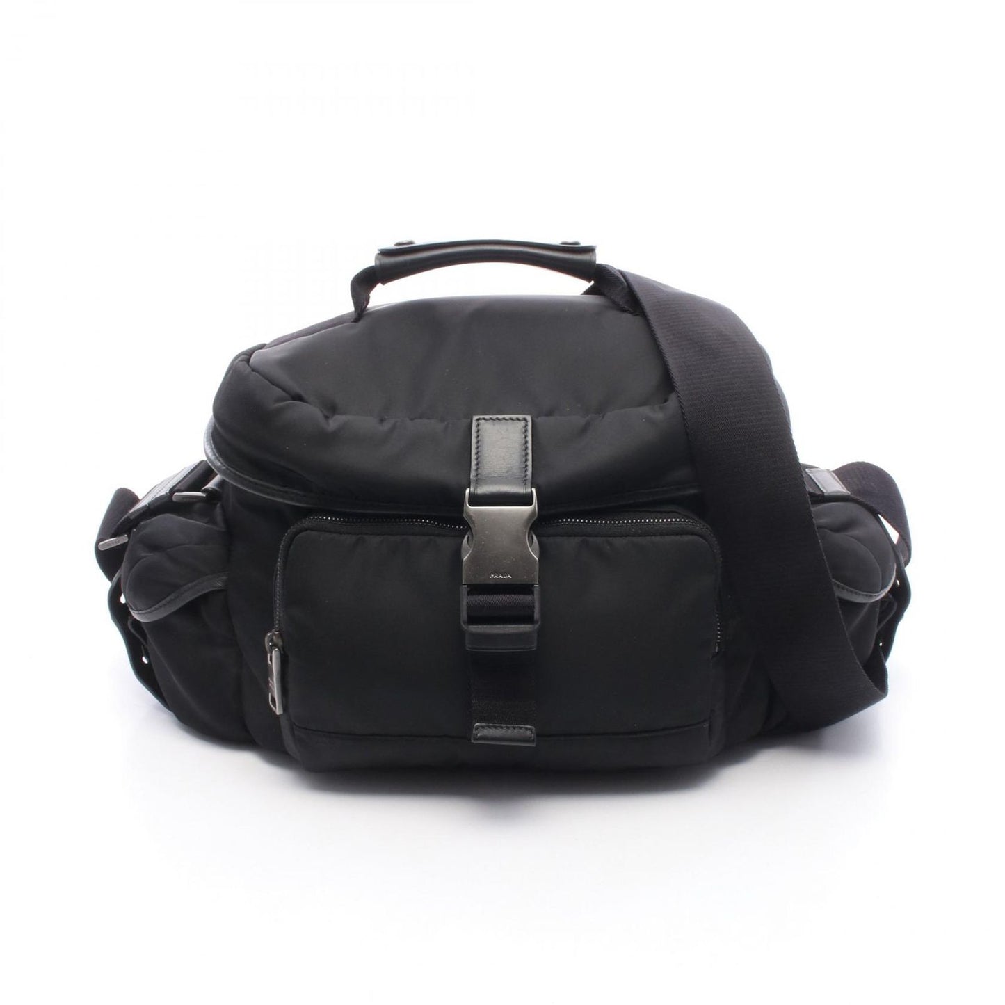 Prada Shoulder Bag Black Nylon Leather