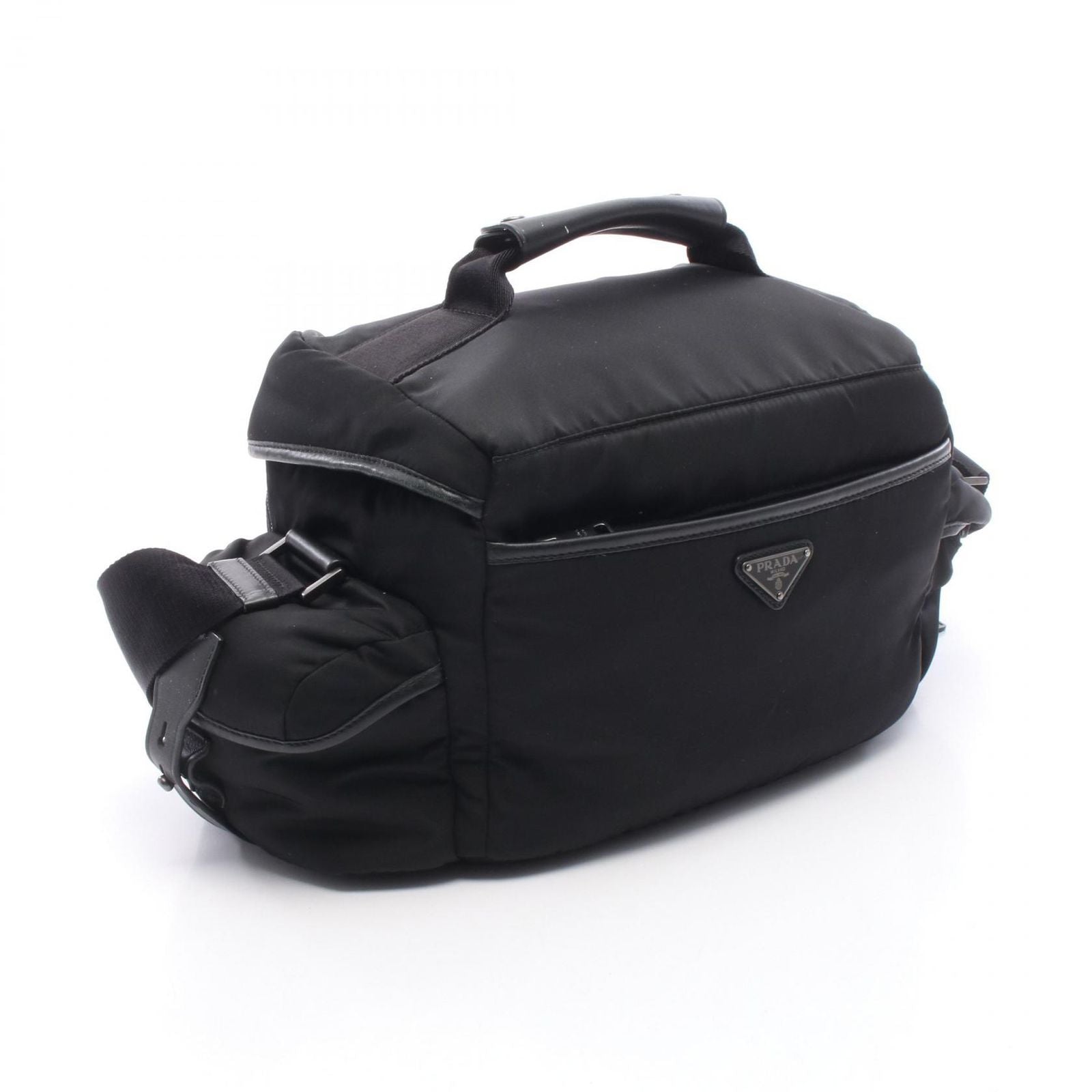 Prada Shoulder Bag Black Nylon Leather — view 2