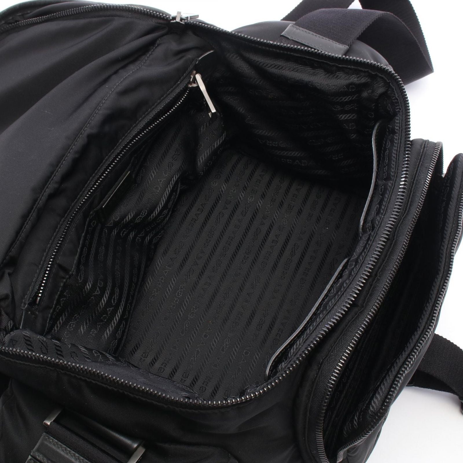 Prada Shoulder Bag Black Nylon Leather — view 3