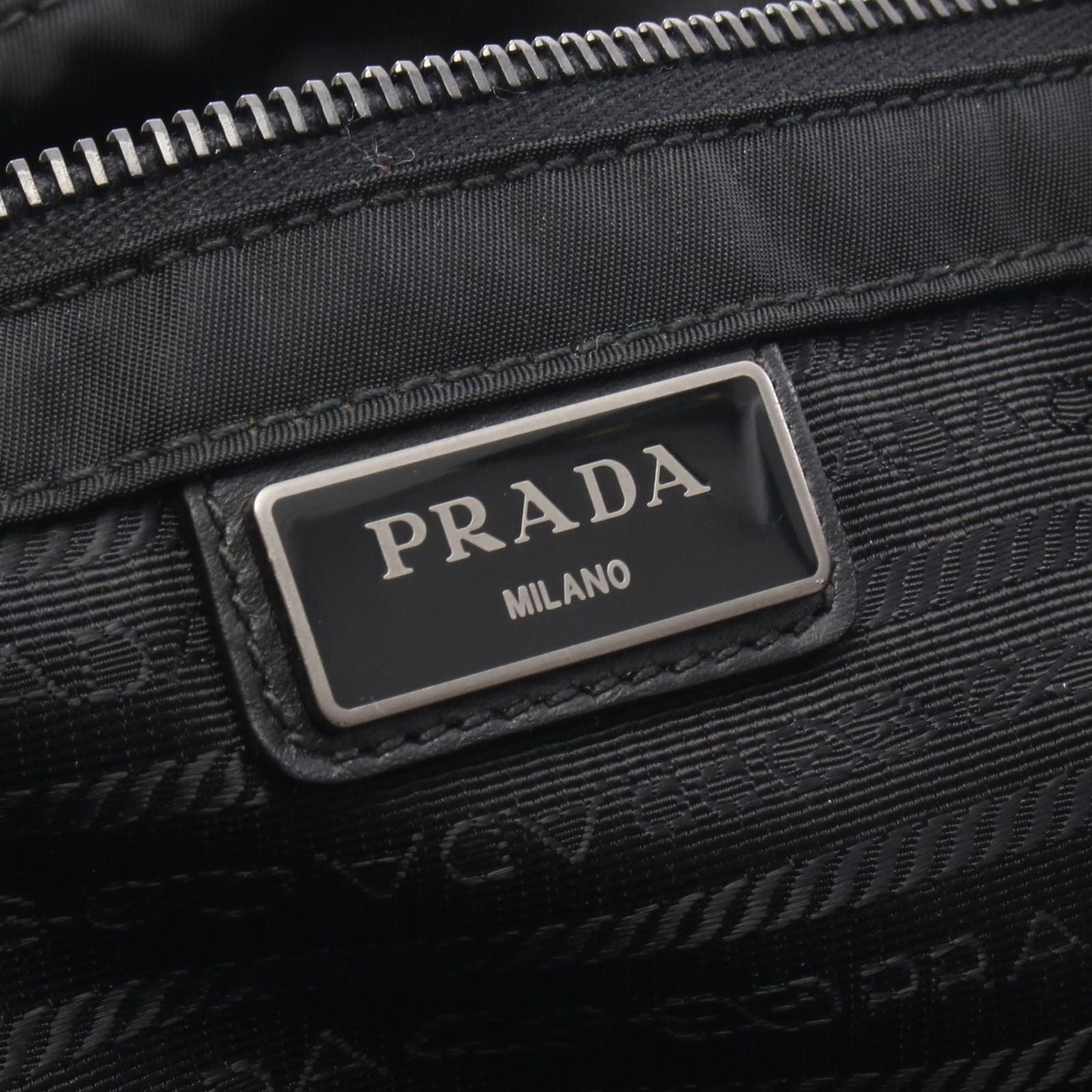 Prada Shoulder Bag Black Nylon Leather — view 4