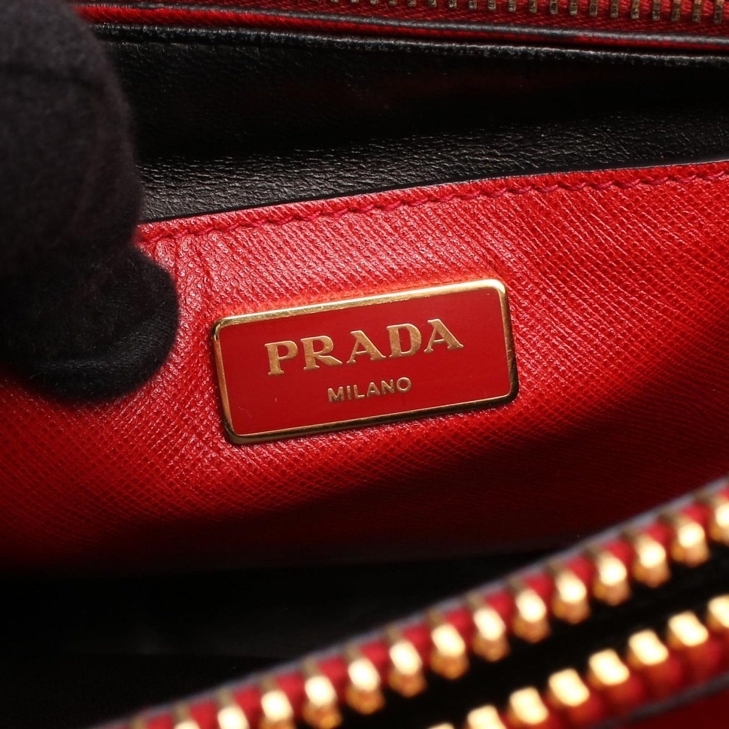 Prada Handbag Saffiano Soft 2-Way Red Leather Triangle Logo — view 4