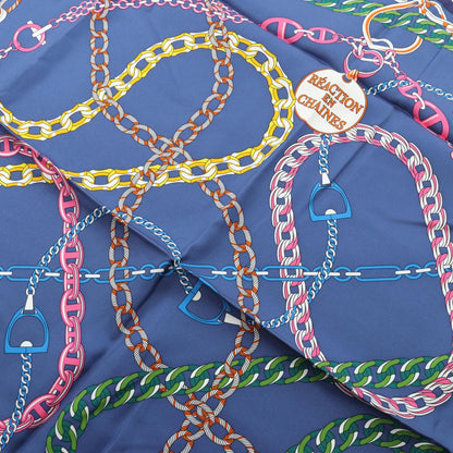 Hermes Scarf Carre 90 Reaction en Chaines Silk — view 5
