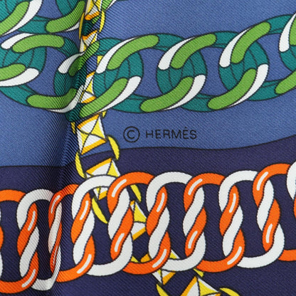 Hermes Scarf Carre 90 Reaction en Chaines Silk — view 2