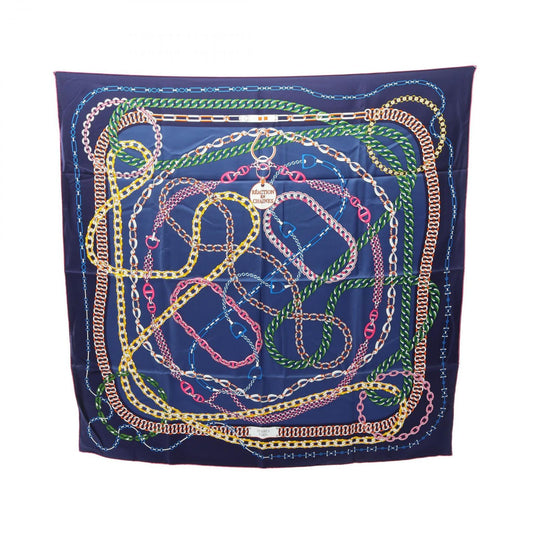 Hermes Scarf Carre 90 Reaction en Chaines Silk