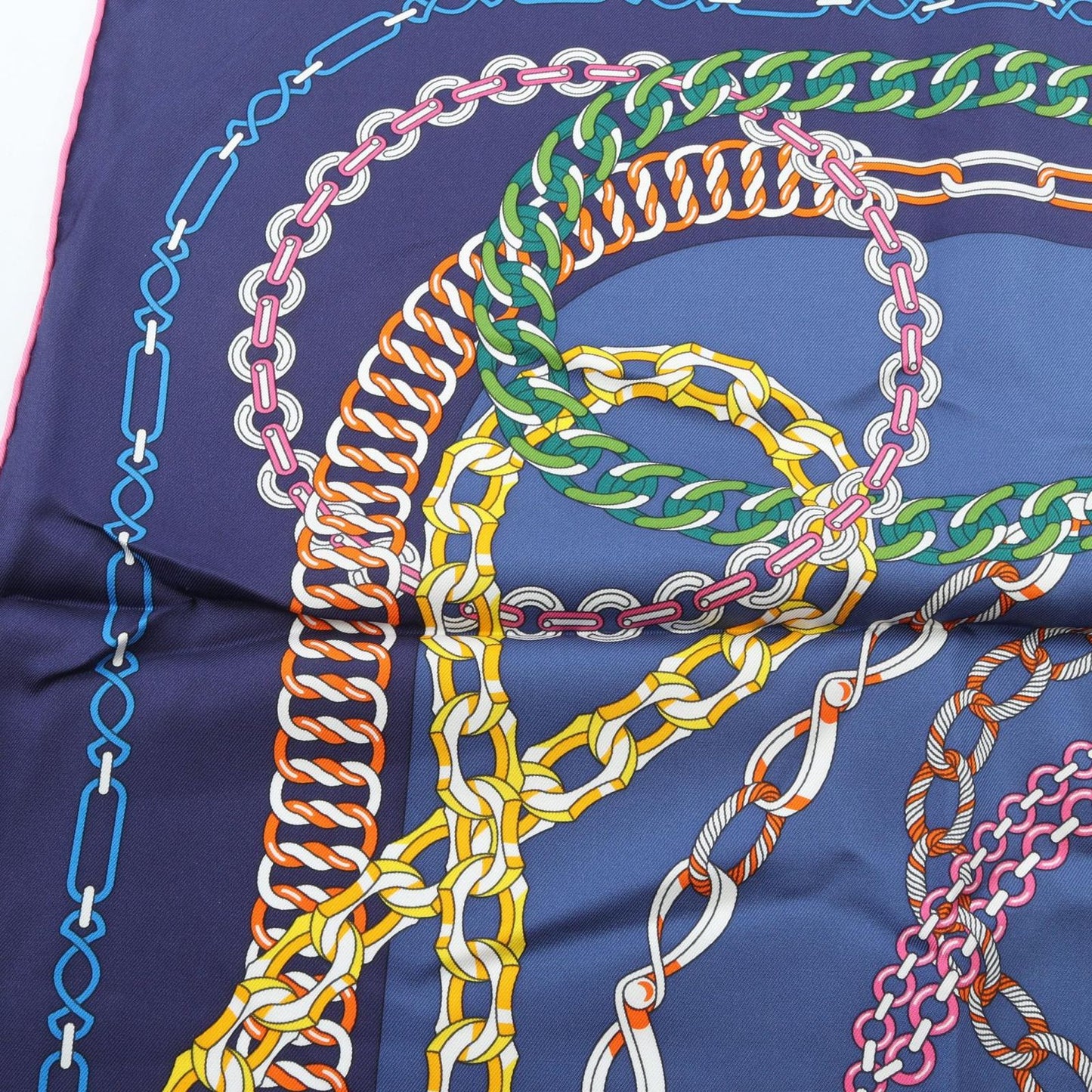 Hermes Scarf Carre 90 Reaction en Chaines Silk — view 6