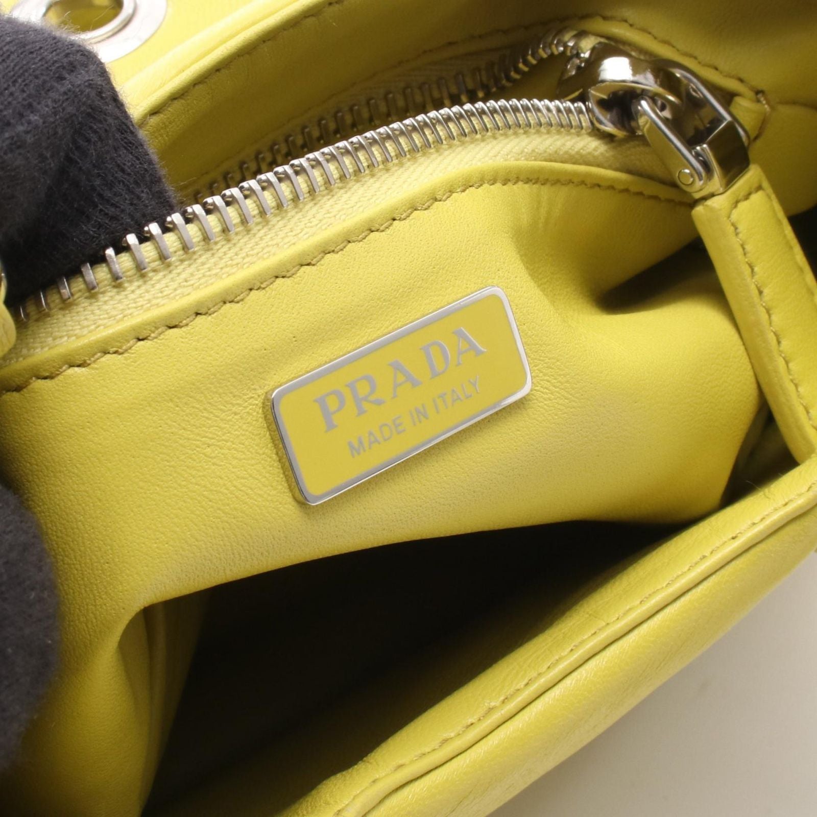Prada Handbag Moon 2-Way Yellow Leather — view 4