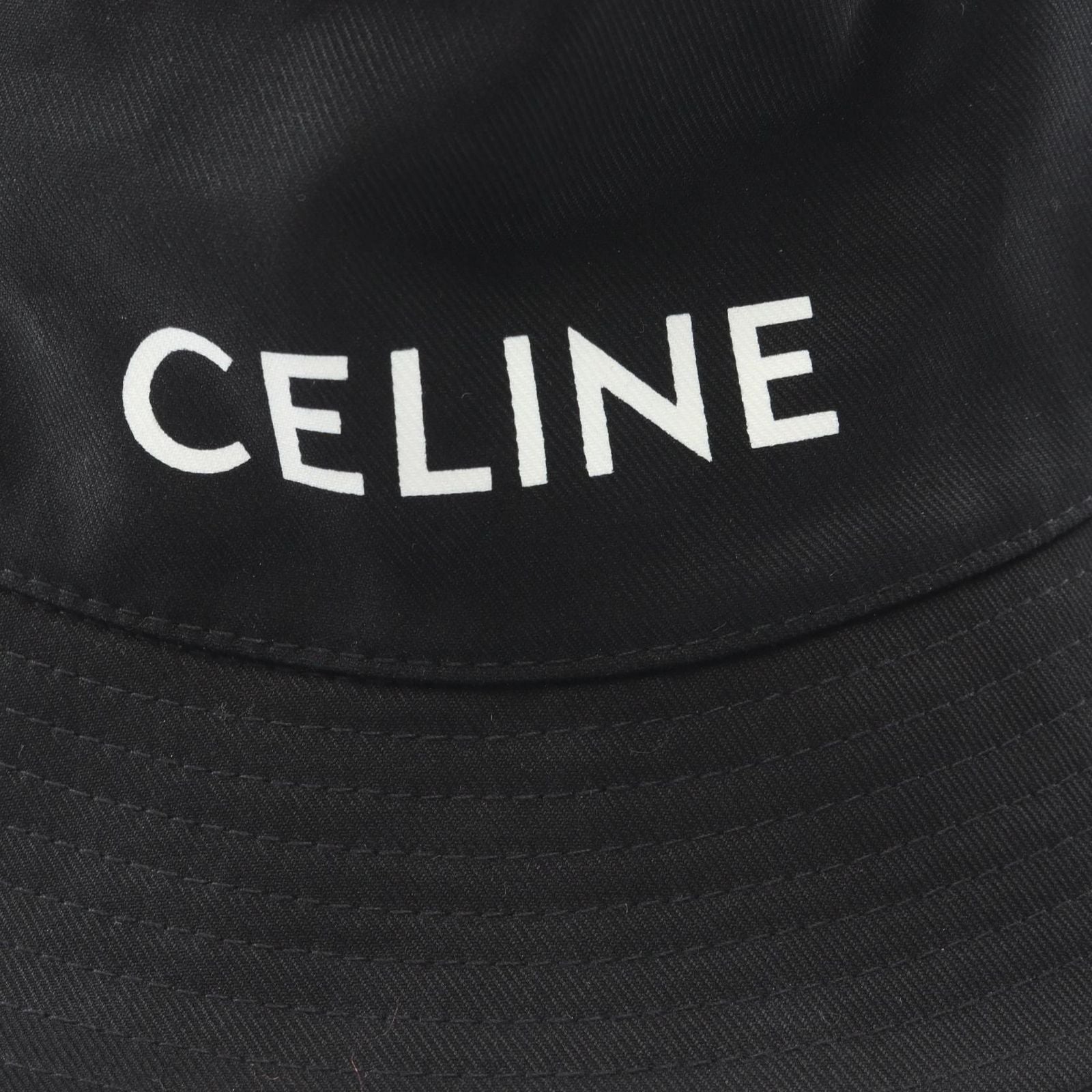 Celine Hat Logo Print Bucket — view 8