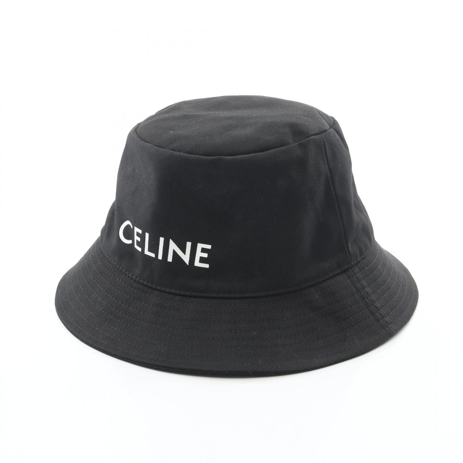 Celine Hat Logo Print Bucket