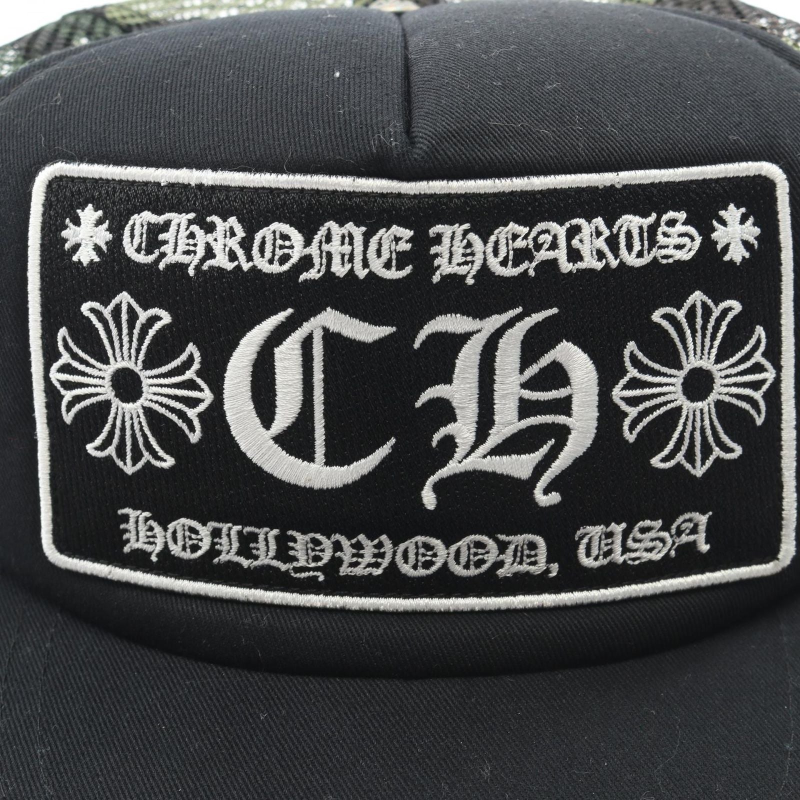 Chrome Hearts Cap Truck Khaki Cap CH Plus Hollywood Camouflage Mesh — view 8