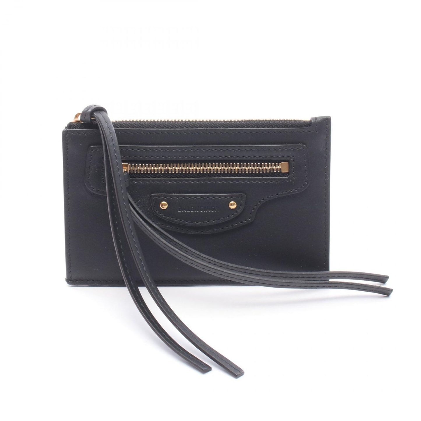 Balenciaga Coin Case Neo Classic Long & Card Holder Black Leather