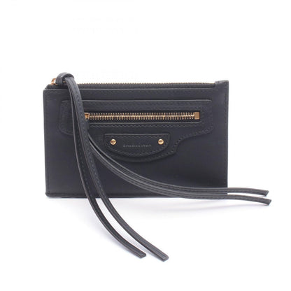 Balenciaga Coin Case Neo Classic Long & Card Holder Black Leather