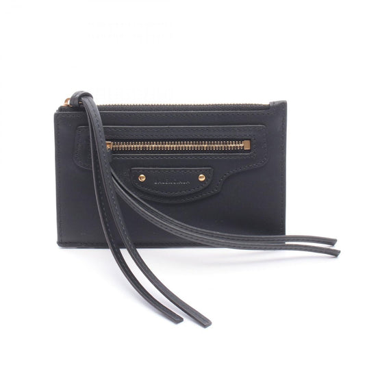 Balenciaga Coin Case Neo Classic Long & Card Holder Black Leather