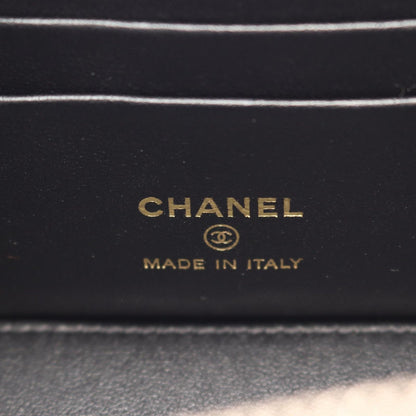 Chanel Shoulder Bag Quilted Vanity 2-Way Black Lambskin Chain — view 4