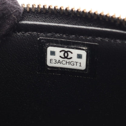 Chanel Shoulder Bag Quilted Vanity 2-Way Black Lambskin Chain — view 5