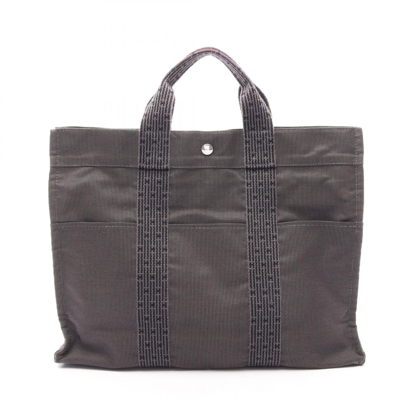 Hermes Tote Her Line Gray Canvas