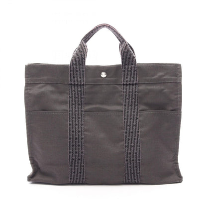 Hermes Tote Her Line Gray Canvas
