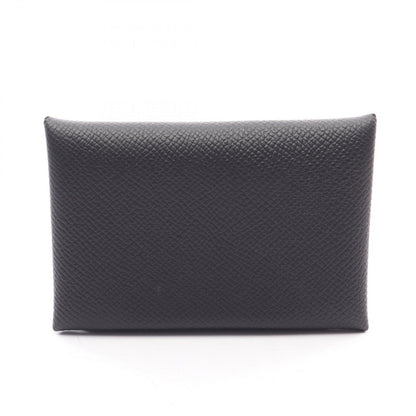 Hermes Coin Case Calvi Black Leather Calf