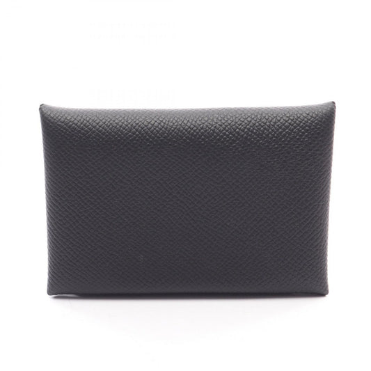 Hermes Coin Case Calvi Black Leather Calf