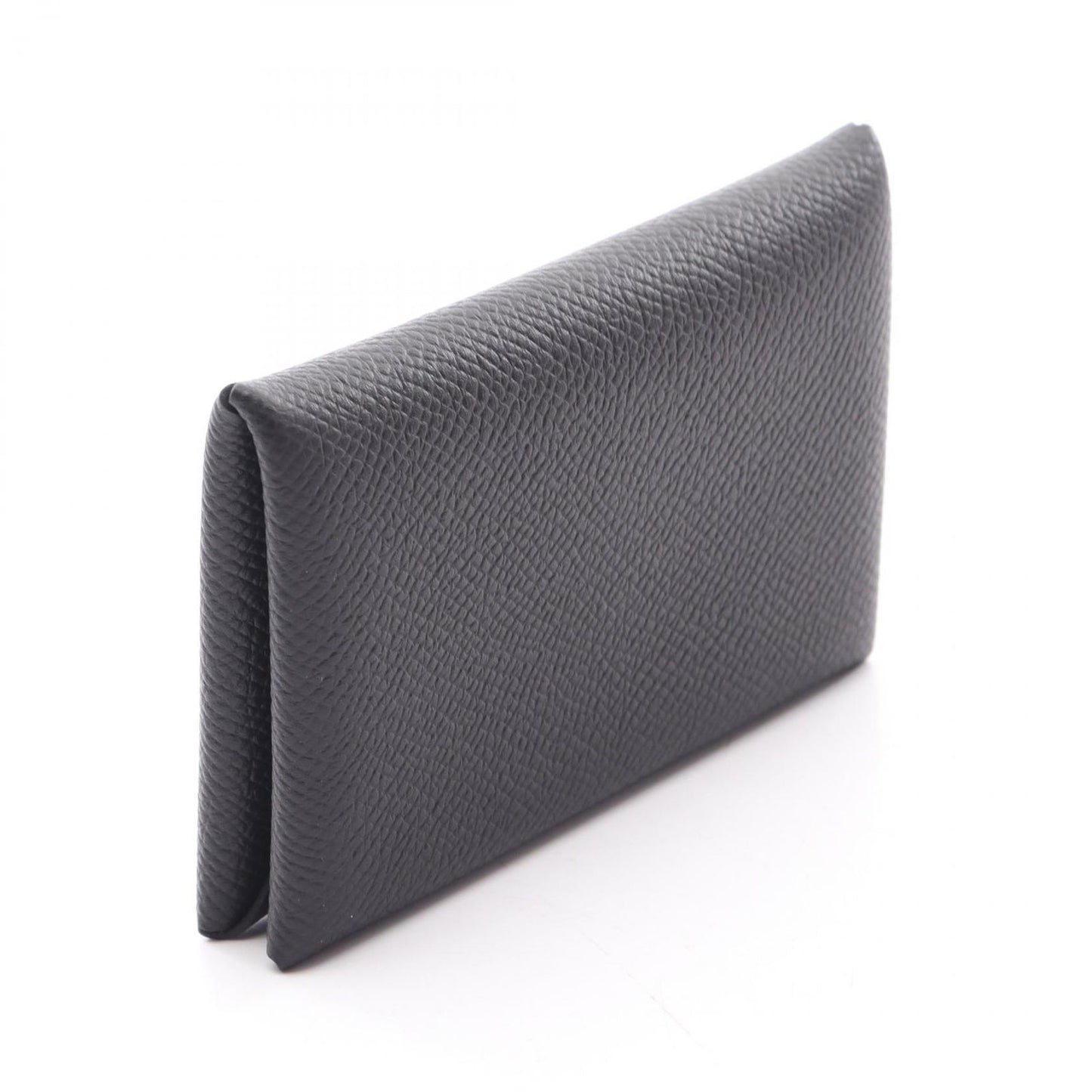 Hermes Coin Case Calvi Black Leather Calf — view 2