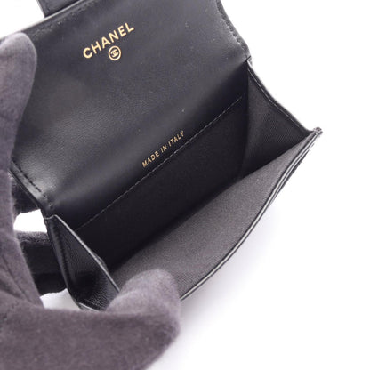 Chanel Card Case Quilted Black Lambskin — view 3
