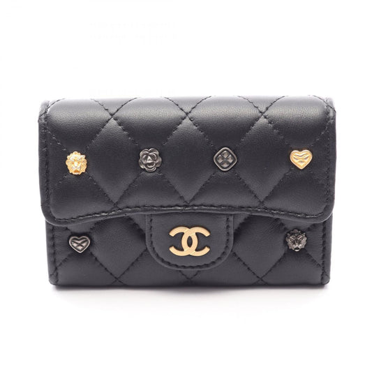 Chanel Card Case Quilted Black Lambskin